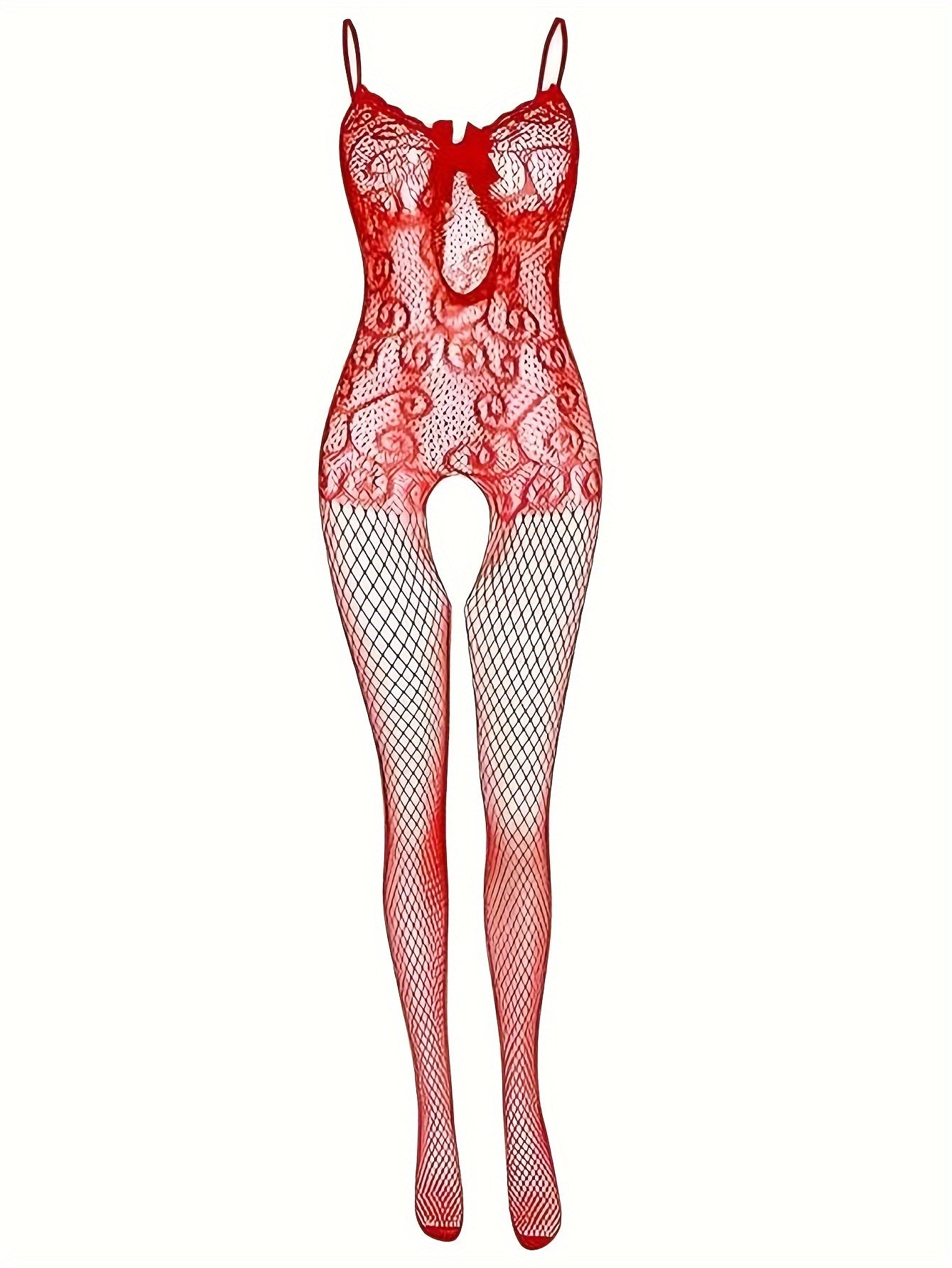 Conjunto de lencería de bodystocking sin mangas de malla para mujer