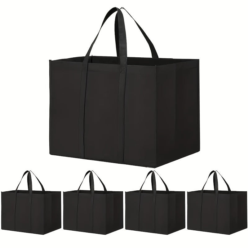 Eco-Friendly Reusable Shopping Bag Square Tote Leak-Proof Polypropylene Long Handles