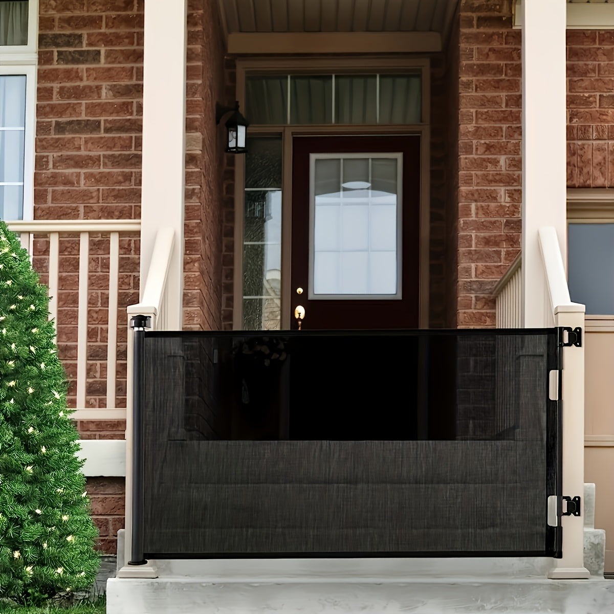 Baby Safety Gate Retractable Mesh Barrier for Babies and Children Sturdy ABS Plastic