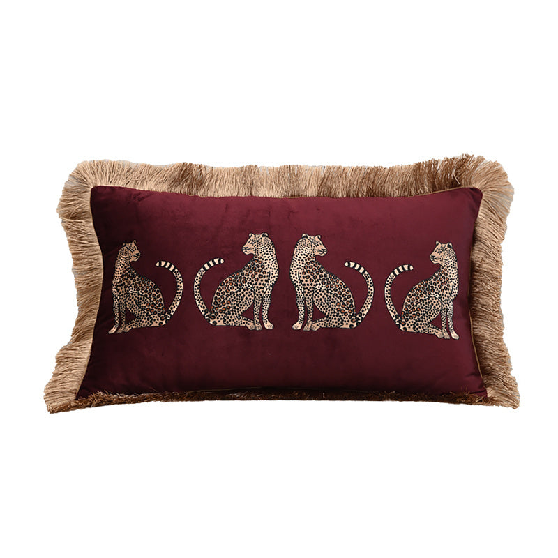 Роскошная наволочка на подушку с бархатным леопардовым принтом для дивана, кровати, автомобиля, декора
