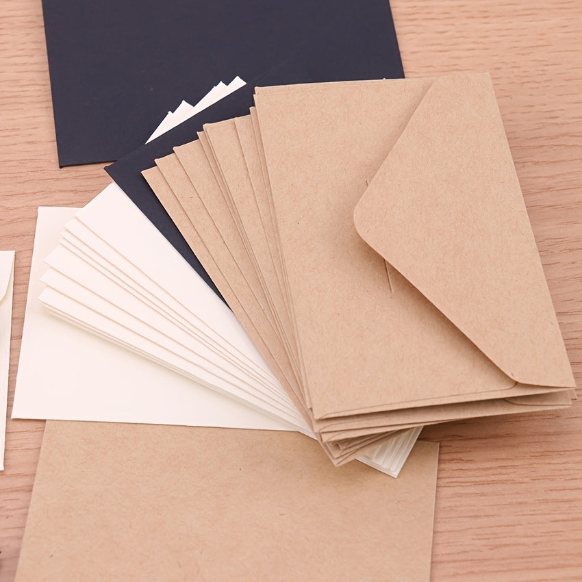 20pcs White Black Kraft Paper Window Wedding Envelopes Gummed Gift Invitation