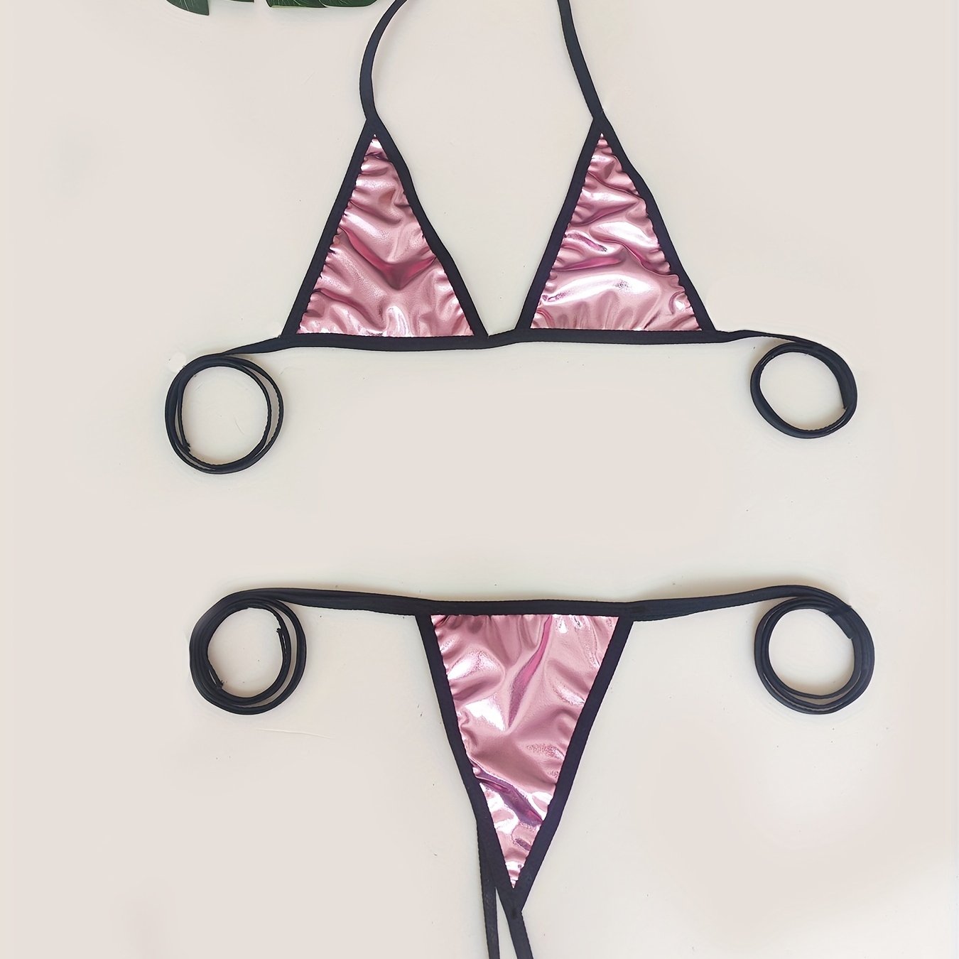 Women's Underwear Set Three-Piece Tether Style Breathable Fabric No Chest Pad S M L