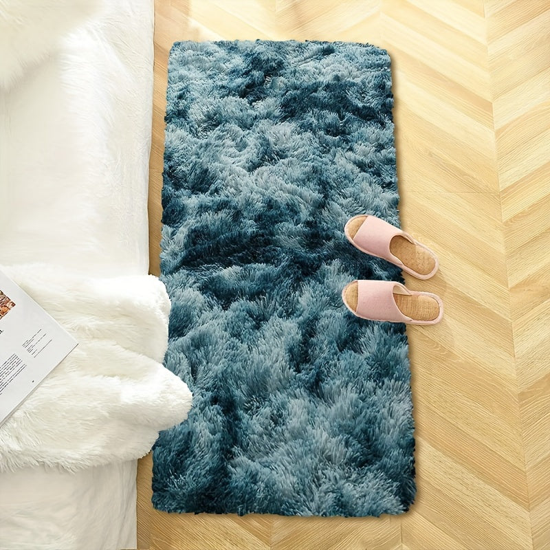 Alfombra de área suave y esponjosa de felpa para sala de estar o dormitorio antideslizante y lavable a máquina