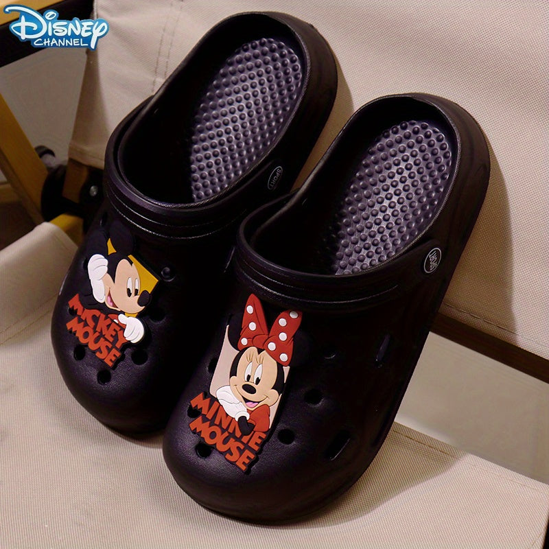 Kids Breathable Black Slip-On Sandals Casual Sports Pool Shoes