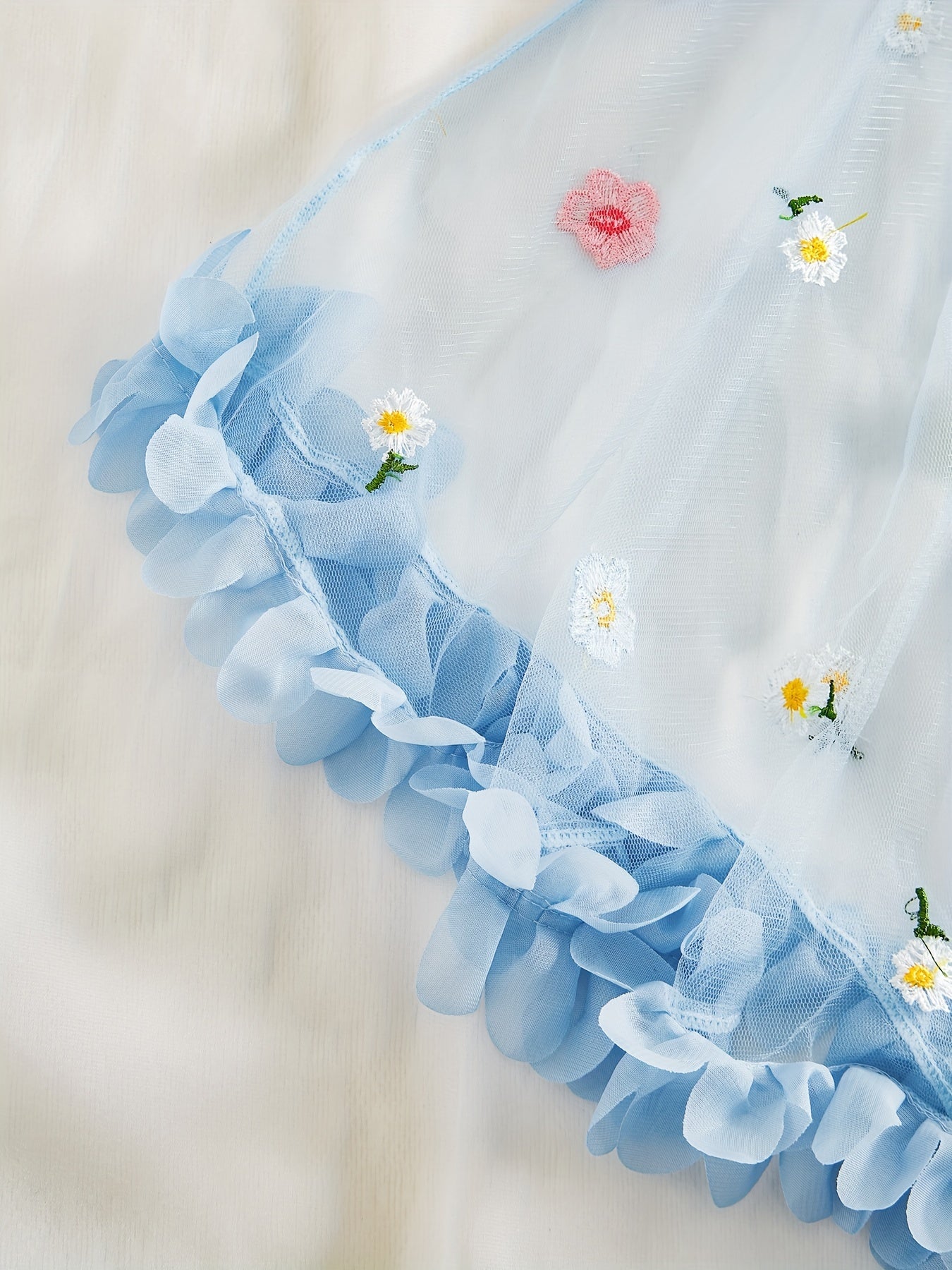 Women's See-Through Lace Dress with Flower Pattern Cross Straps and Backless Design for Lingerie