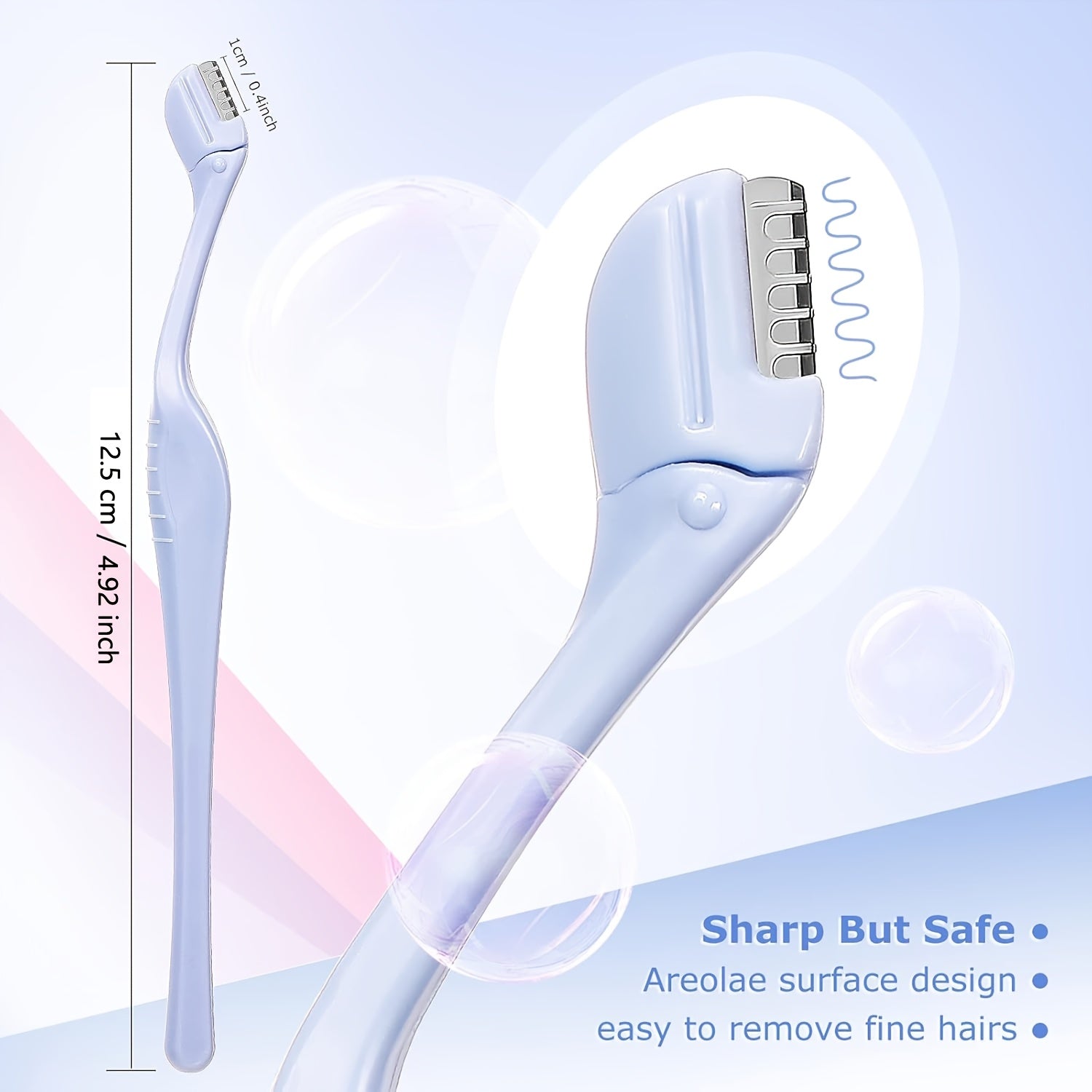 Women's Eyebrow Razor Precision Trimmer Lip and Facial Hair Removal Carbon Steel Blade