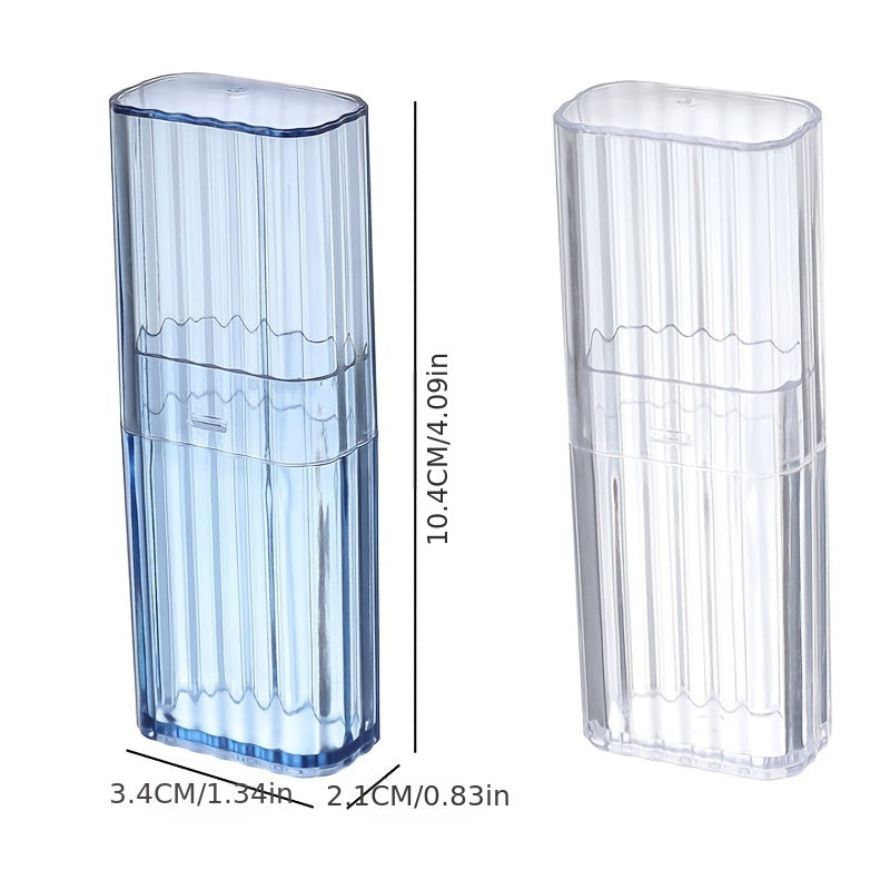 Caja de almacenamiento transparente para palillos, hisopos de algodón, vendas y pegatinas para viajes