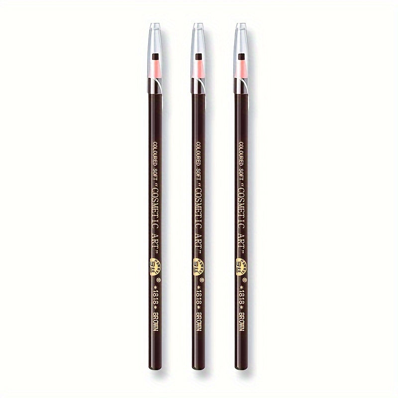 Set de lápices de cejas impermeables para mujer, 6 colores vibrantes, a prueba de manchas