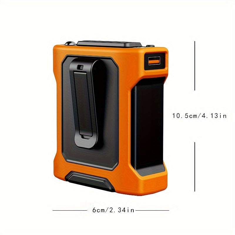 USB Rechargeable Neck Fan with Power Bank, Flashlight, and 3600mAh Battery