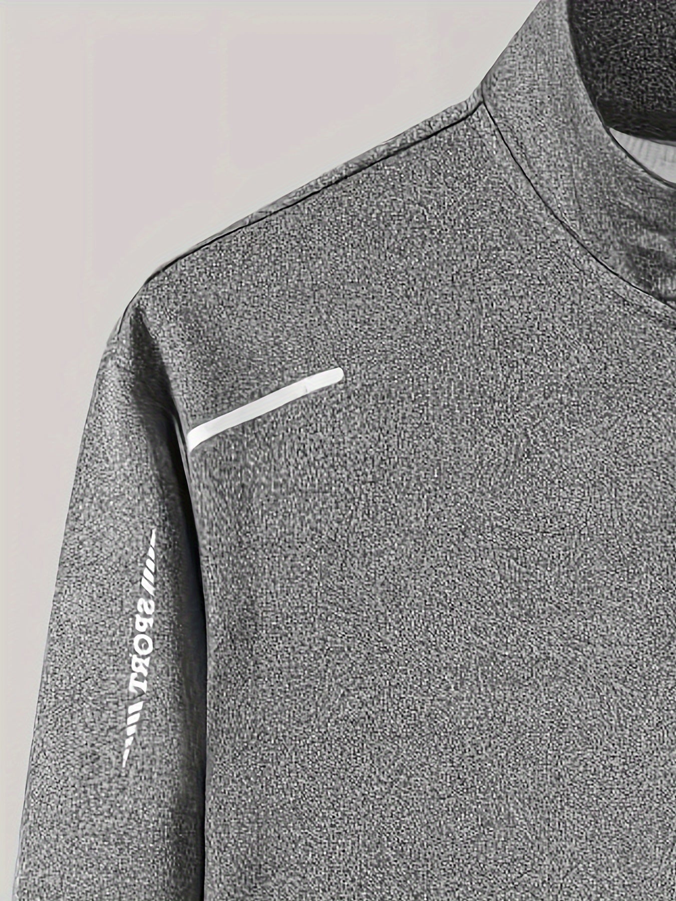 Men's Polyester Sports Suit Set with Zipper Cardigan and Jogging Pants for Spring Autumn