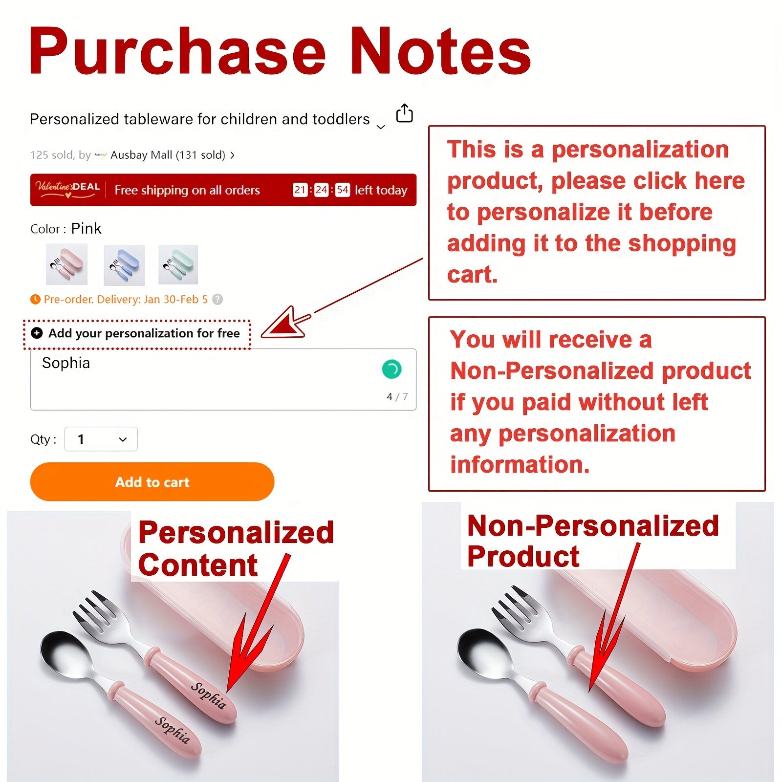 Children's Personalized Tableware Set with Spoon and Fork Storage Box for Kids