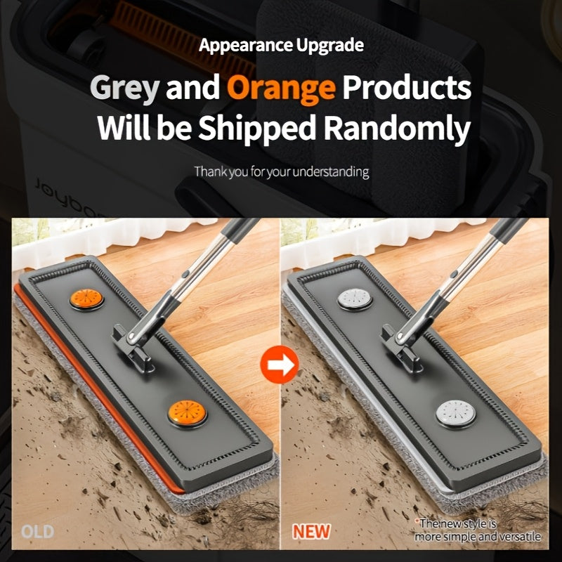 Complete Mop and Bucket Set with Microfiber Pads for Floor and Bathroom Cleaning