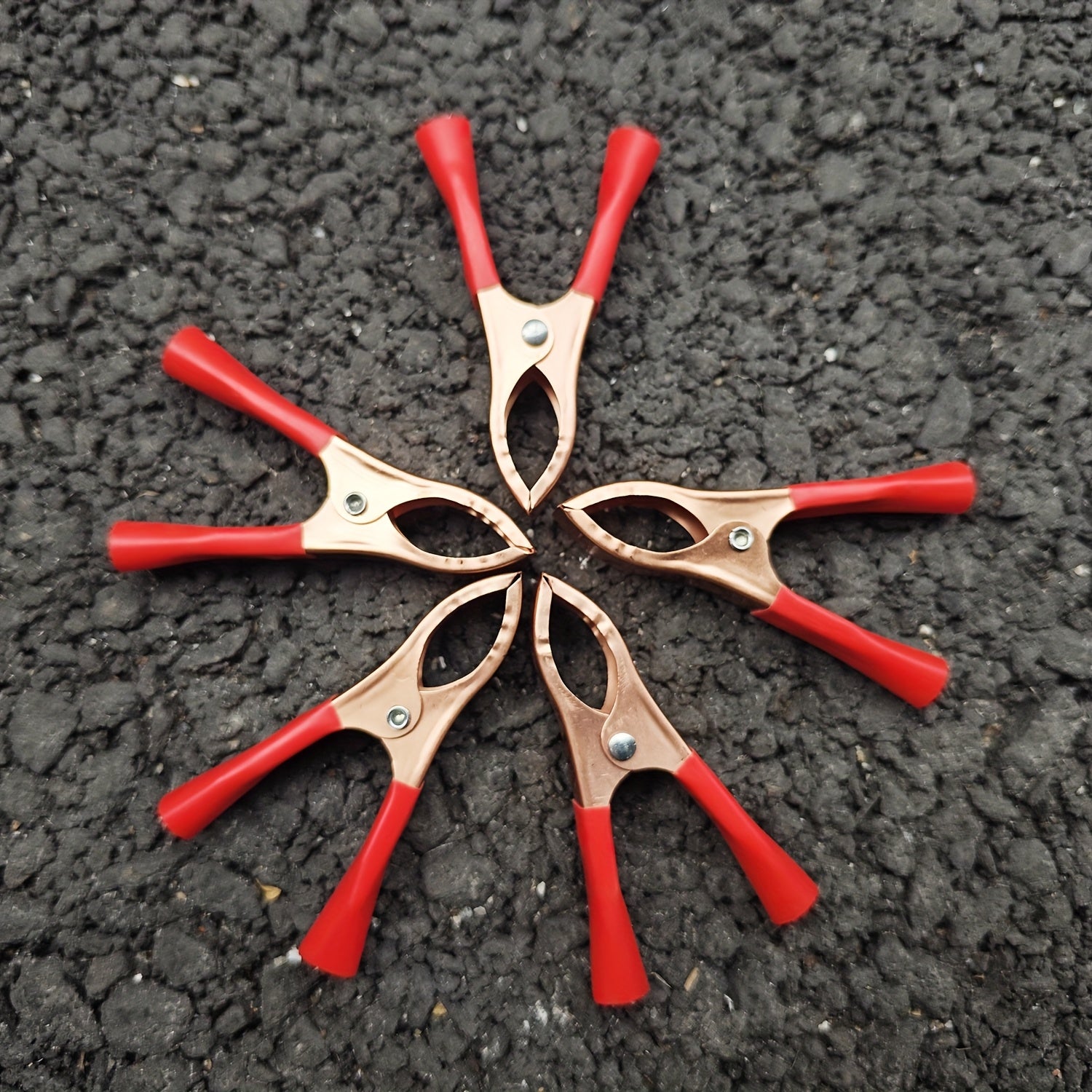 10 piezas de clips de batería de coche con recubrimiento de cobre en rojo y negro, cables, pinza de carga, herramienta