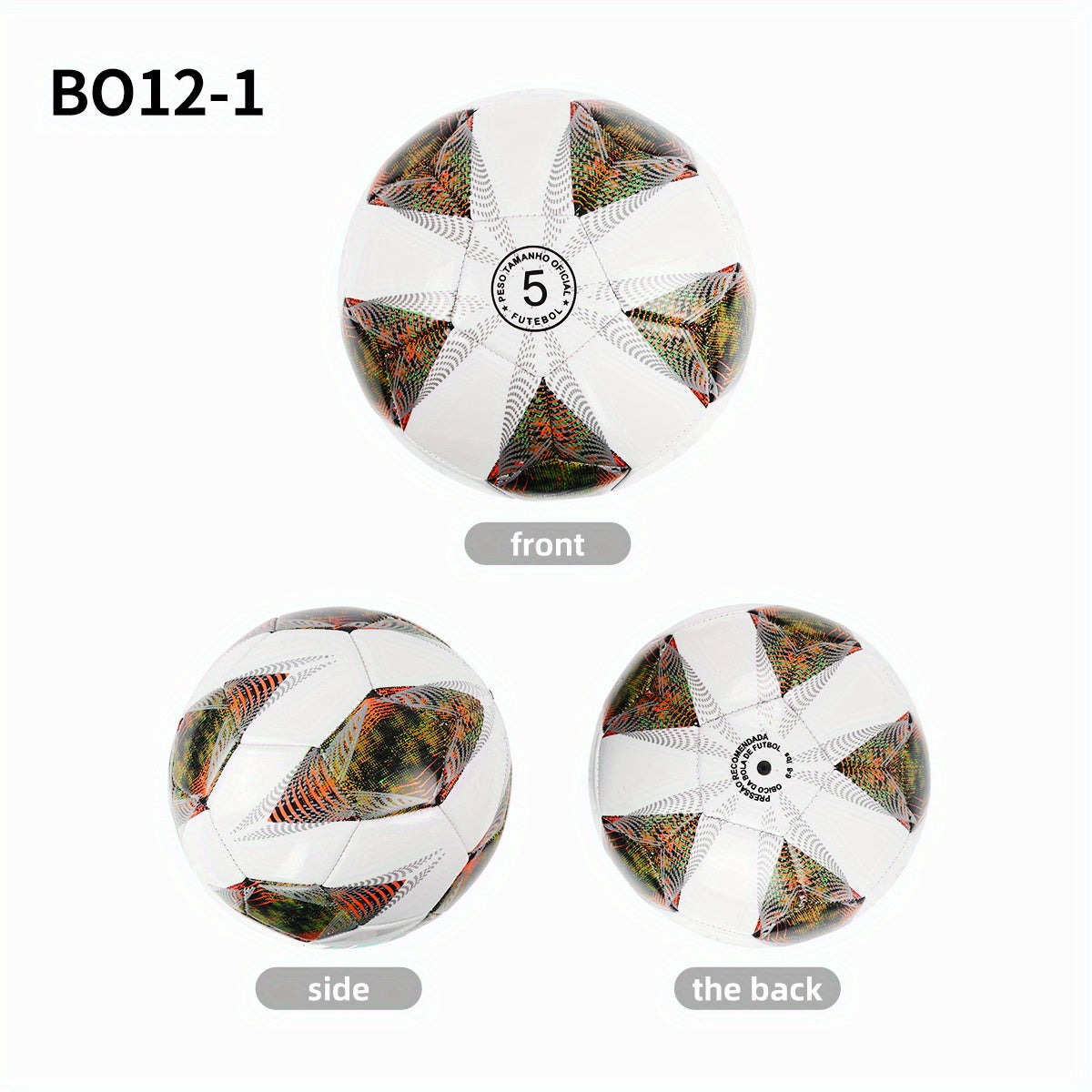 Balón de fútbol de PVC cosido a mano para adultos, para entrenamiento y juego al aire libre