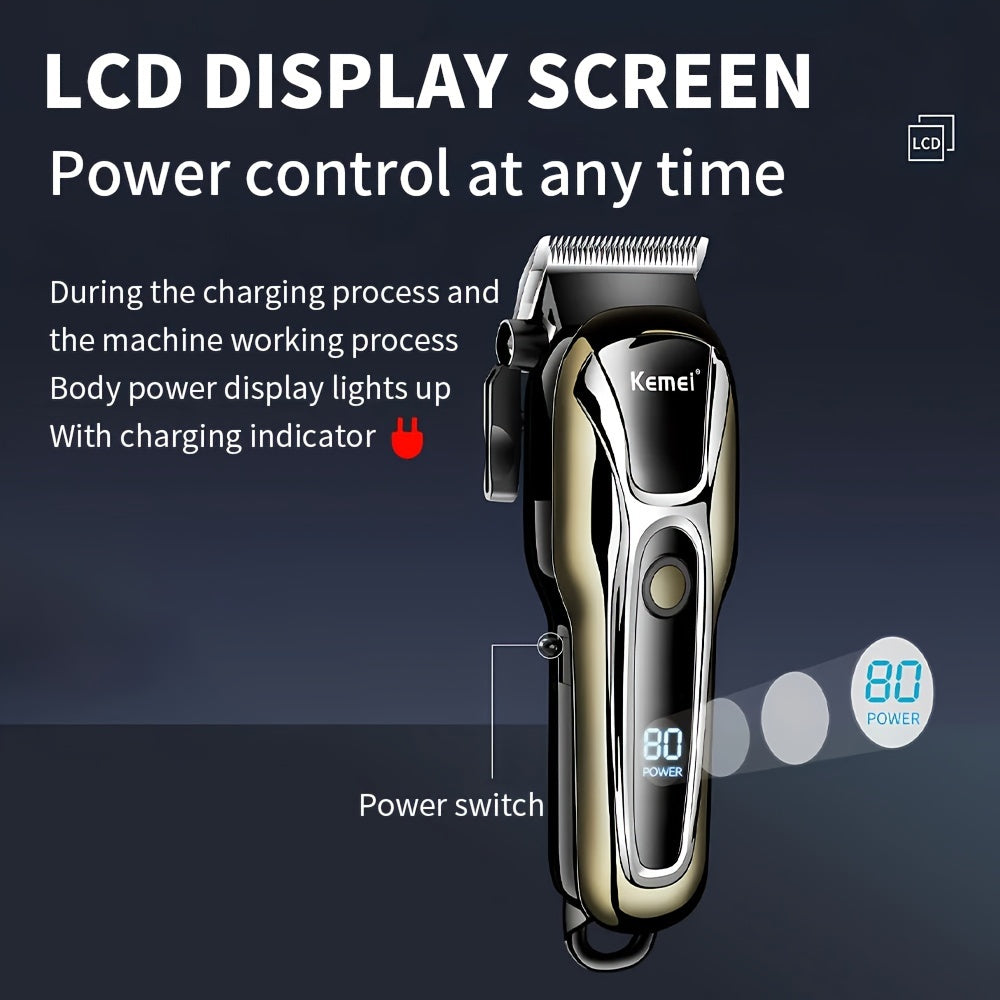 Men's Hair Clipper Cordless USB Rechargeable Lithium Battery 180-Minute Runtime