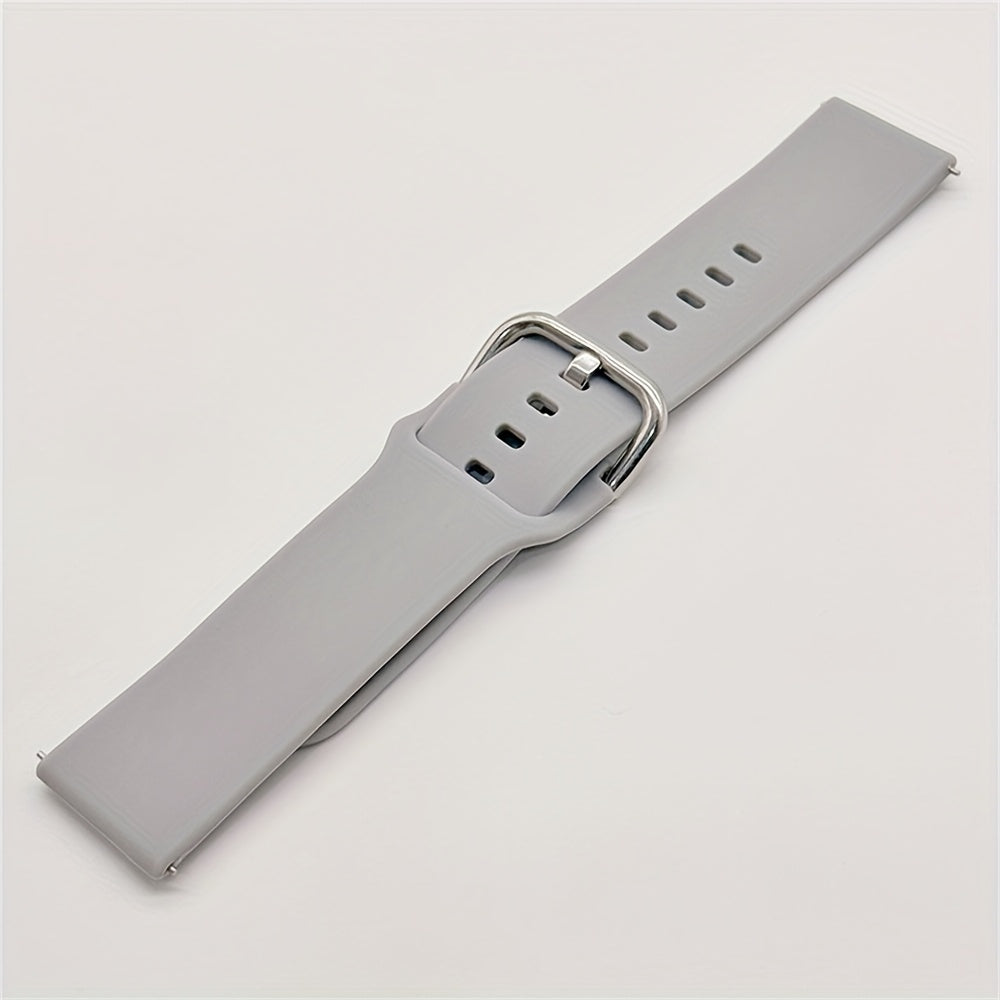 Unisex Silicone Watch Bands 20mm 22mm for Smartwatches with Tang Buckle or Loop Fastener