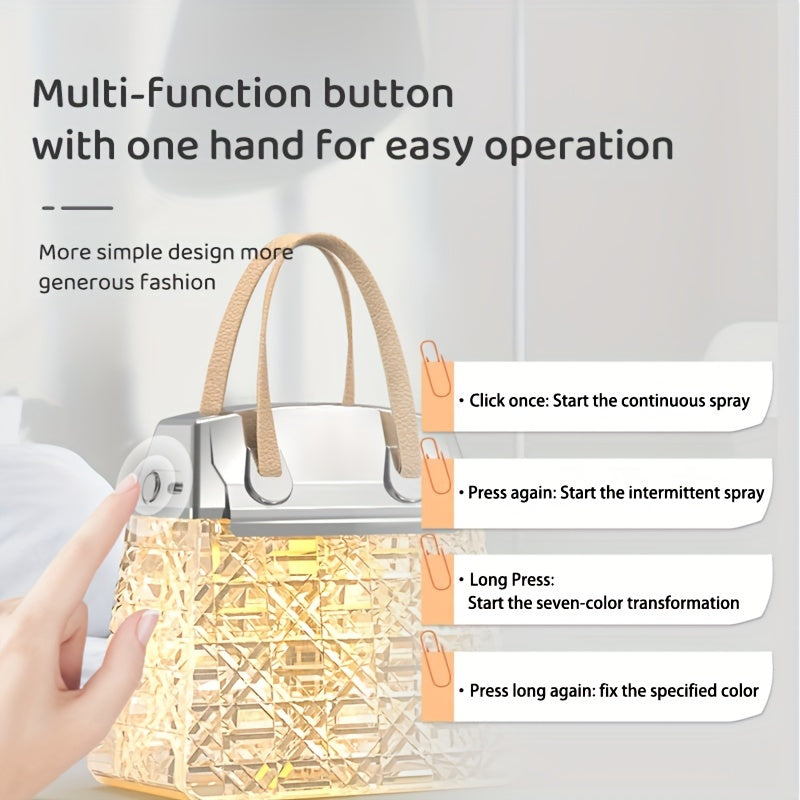 Women's USB Desktop Mini Humidifier with Aromatherapy and Colorful Light