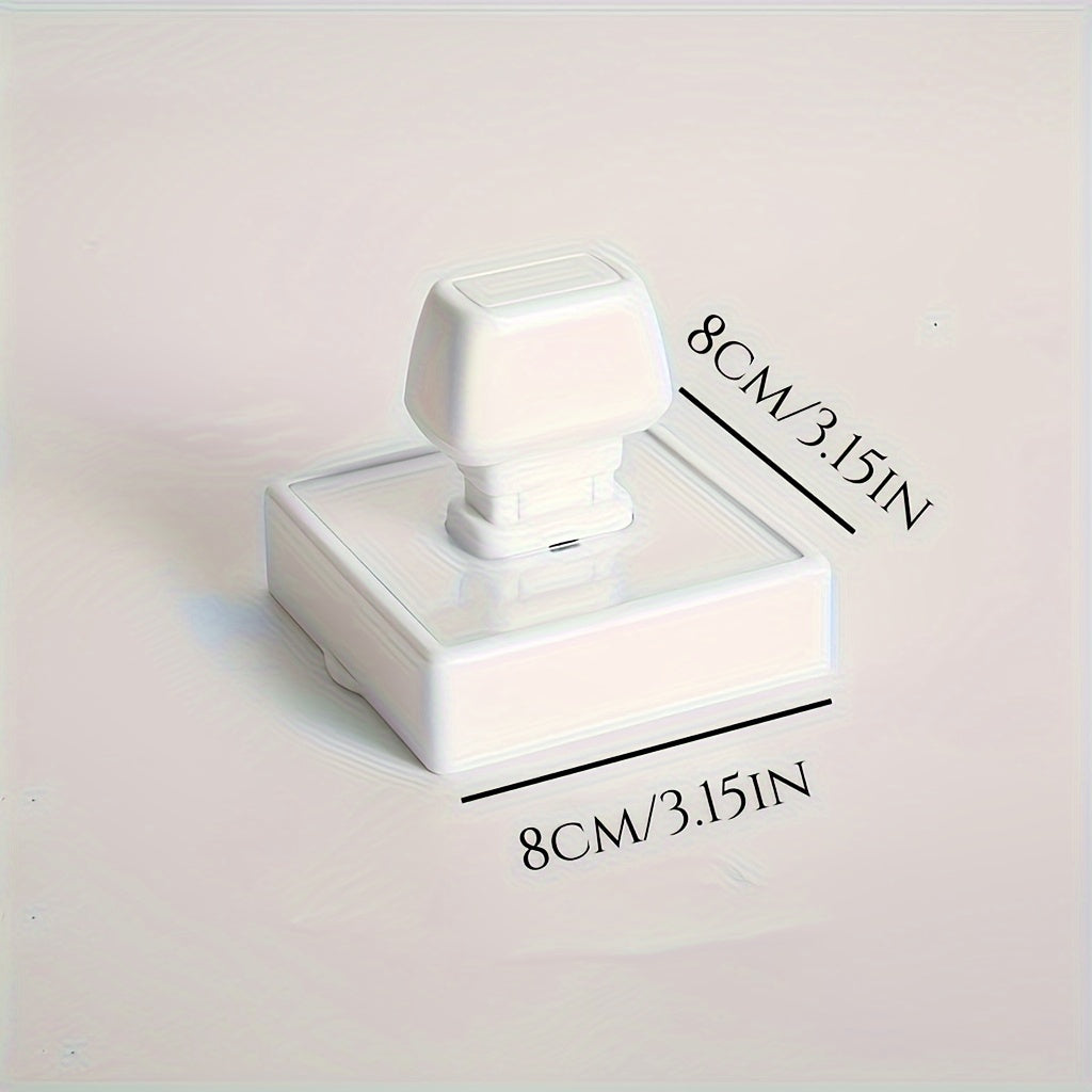 Large Square Business Stamp PE Material Customizable Office Seal in Multiple Languages