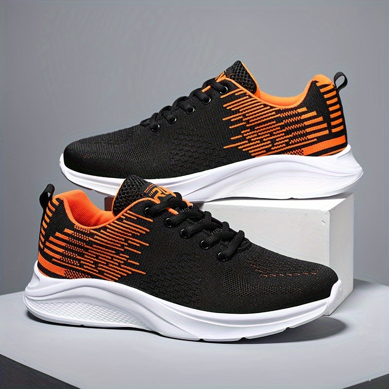 Erkaklar uchun nafas oladigan to'rli yugurish poyabzallari, engil shoelace dizayni, chiroyli sport uslubi, chiziqlar bilan, EVA taglik, va mato yuqori/qoplama/ichki. Odatdagi pronatsiya qo'llab-quvvatlashni ta'minlaydi, mos keladi.