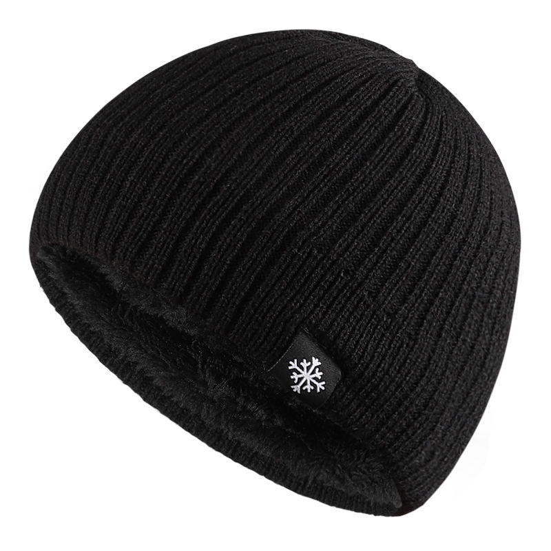 Thick Knitted Thermal Fleece Hat for Autumn Winter Warm Beanie