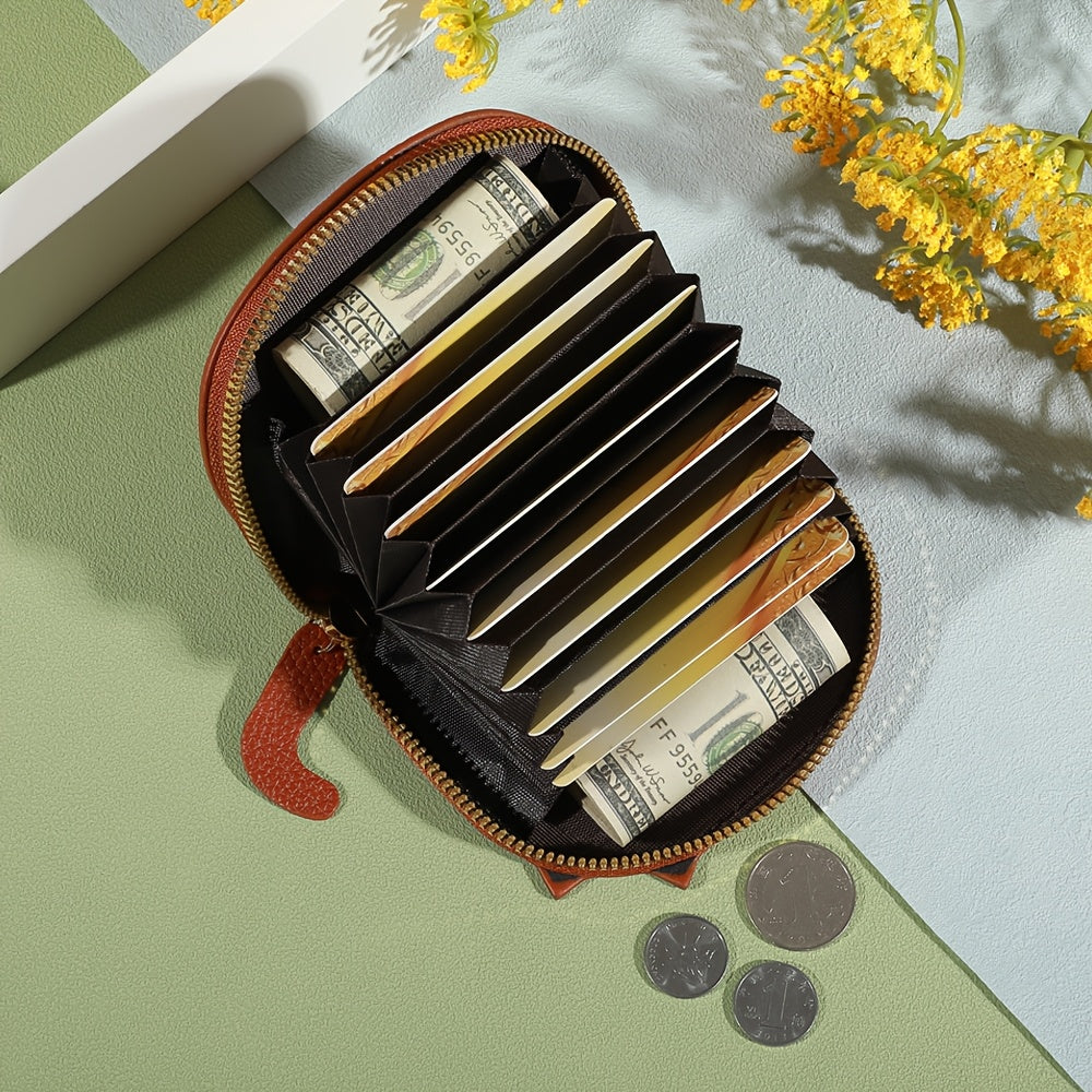 Cat-Shaped Casual Wallet for Women Synthetic Material Card Slots Zipper Closure