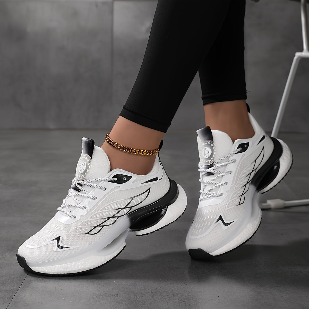 Zapatillas de running transpirables para mujer, ligeras, con amortiguación, de caña baja, multicolor