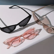 Juego de 3 gafas de ojo de gato unisex con lentes en degradado estilo Y2K, montura transparente, casual y para exteriores