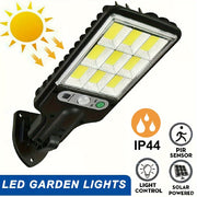 Luz de sensor de movimiento solar para jardín, patio con reflector desmontable y energía solar