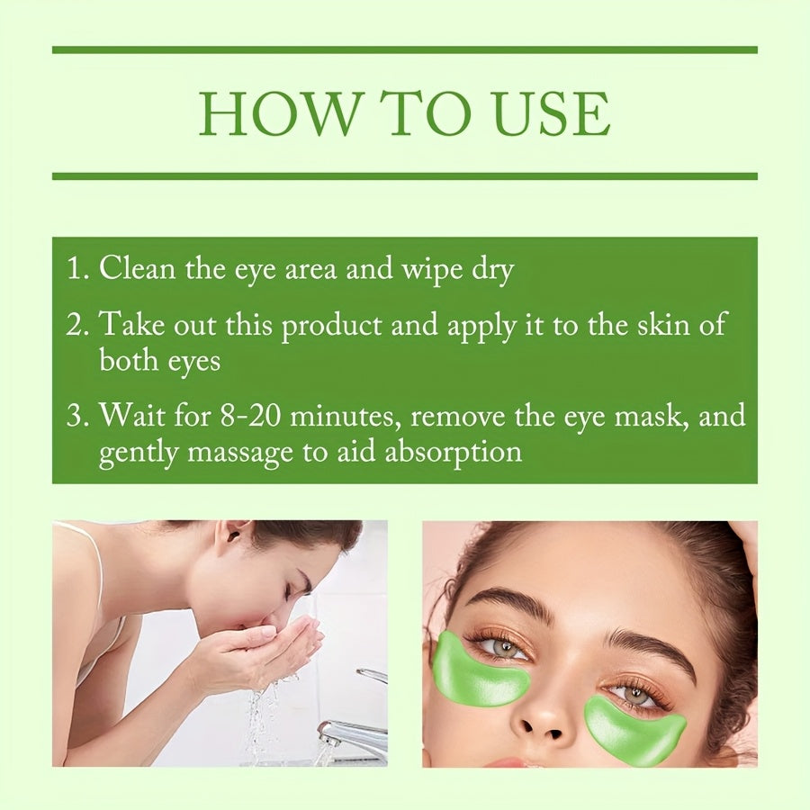 60 dona Aloe Vera Kollagen Ko'z Maskalari Namlantirish va Qattiqlashtirish uchun