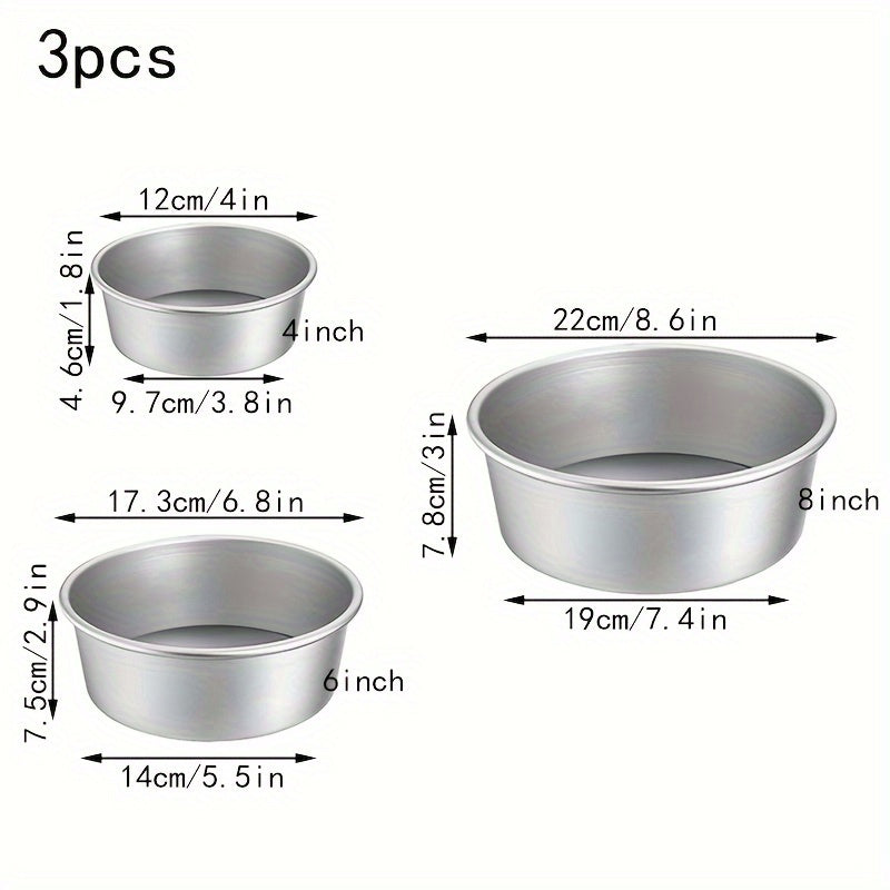 8-Inch Round Oven Cake Mold with Solid Bottom Anodized Aluminum for Chiffon Cakes