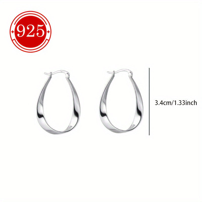 Women's Silver Earrings Hypoallergenic Niche Design for Daily Wear and Gifts