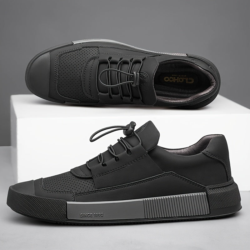 Men's Casual Sneakers Breathable Synthetic Upper Rubber Sole All-Season Low Top Streetwear