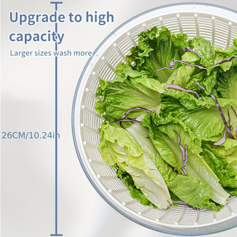6L Manual Salad Spinner Vegetable Dryer Kitchen Tool for Lettuce Fruits