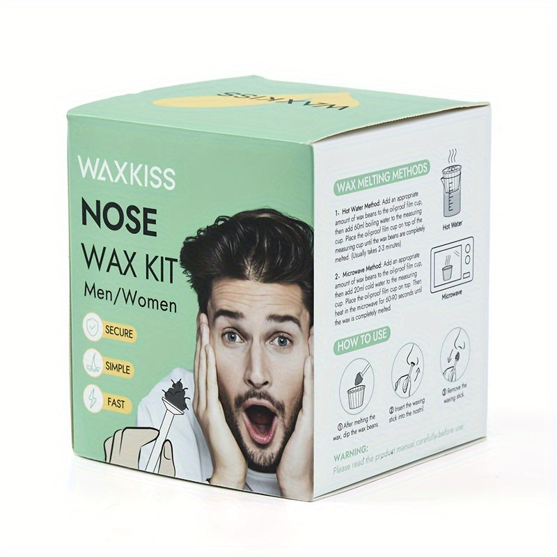 Унисекс-набор для удаления волос из носа с восковыми палочками и аксессуарами для мягкого удаления волос