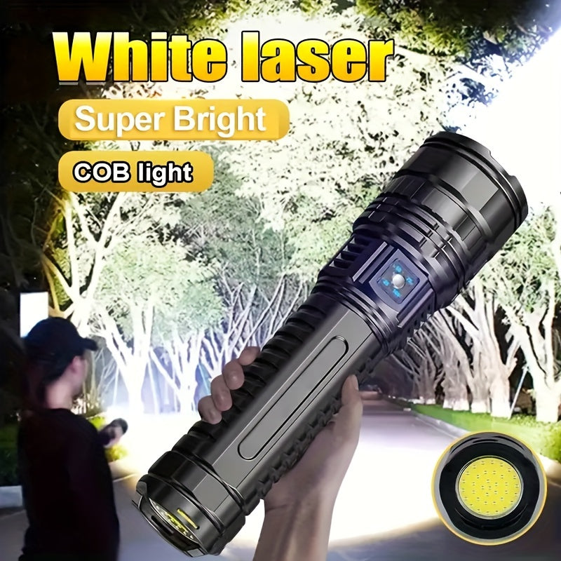 1500 Lumens LED Flashlight USB Rechargeable Zoomable COB Tail Light for Camping Hunting Outdoor