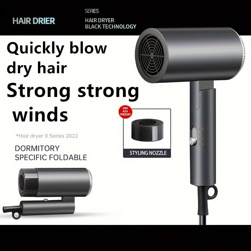 Secador de pelo portátil 1450W motor de cepillado mango plegable enchufe europeo secado rápido