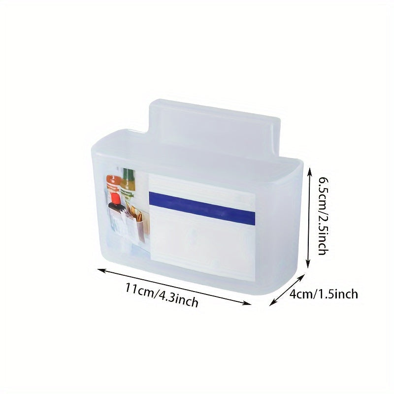 Wall Mounted Refrigerator Storage Box Punch-Free Kitchen Organizer Basket