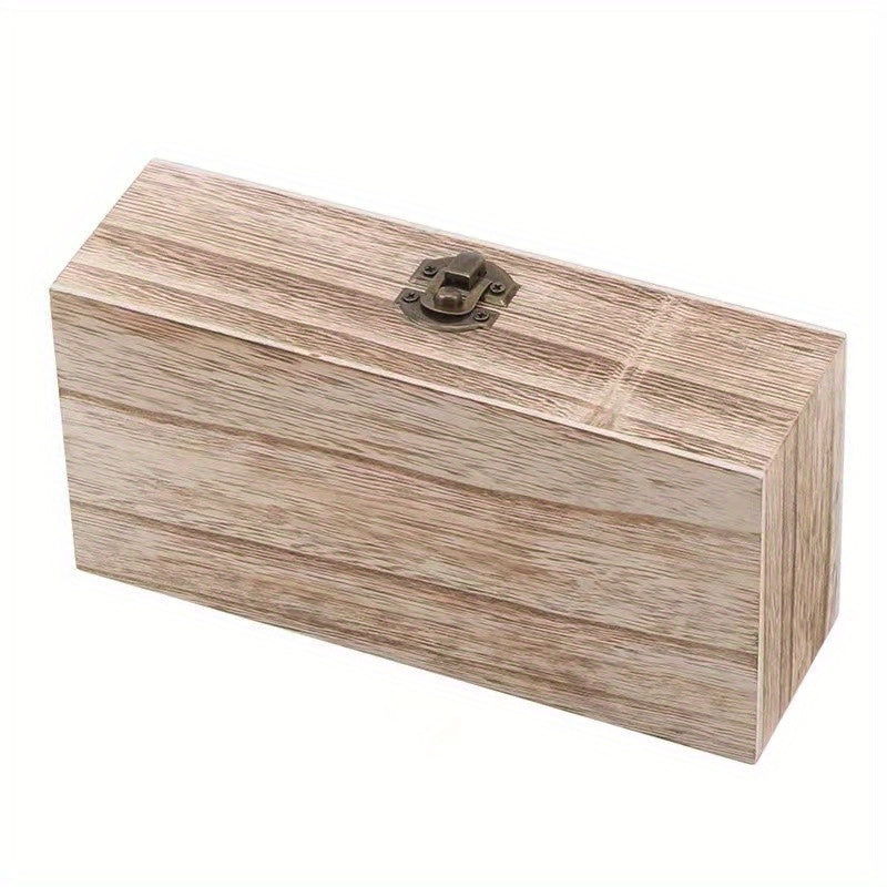 Vintage yog'och sovg'a qutisi, ko'mir bilan kuydirilgan detallari bilan, zargarlik buyumlari va soatlar uchun