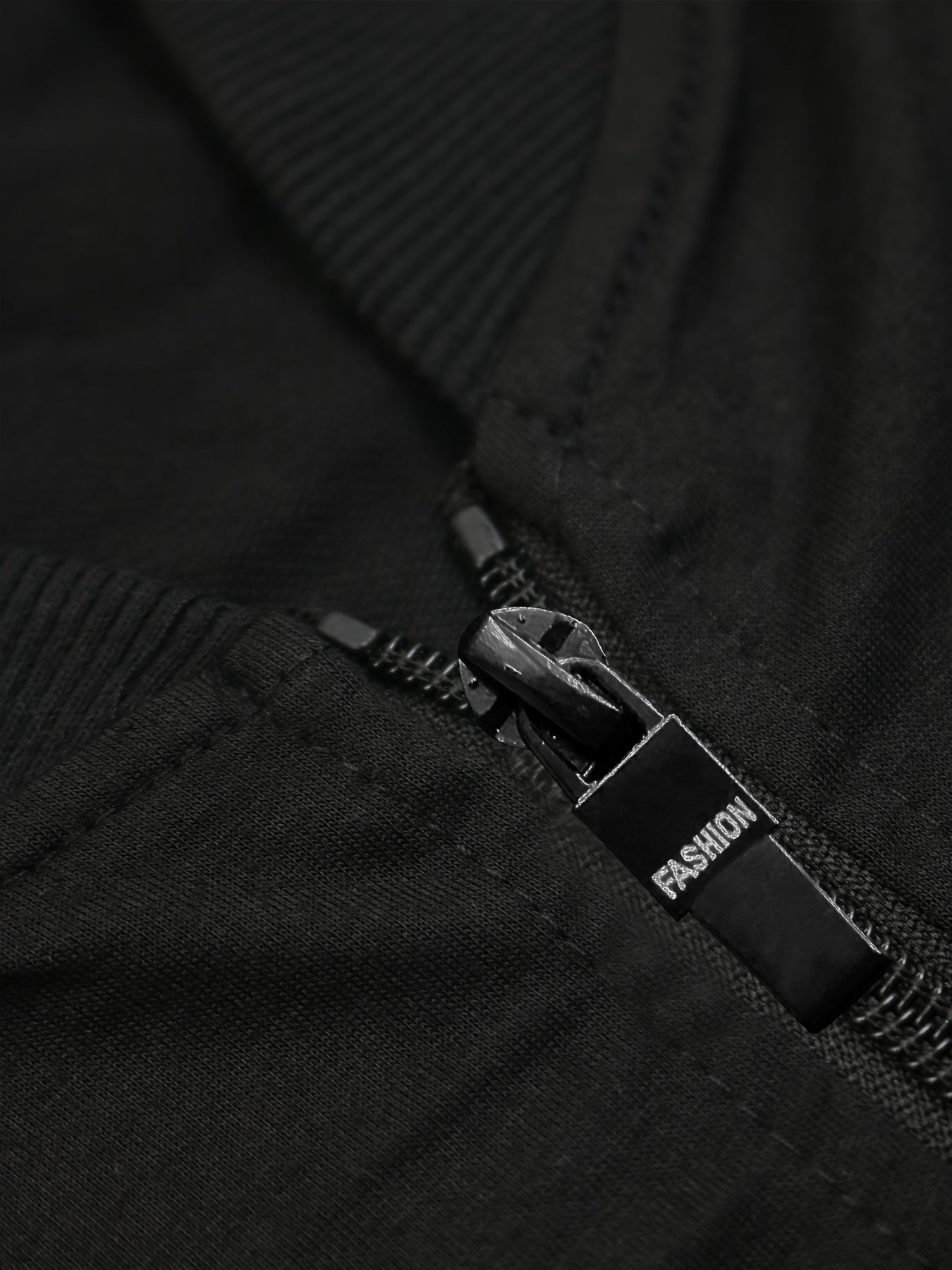 Men's Solid Polyester Band Collar Jacket and Slim Fit Joggers Set for Casual Spring Fall