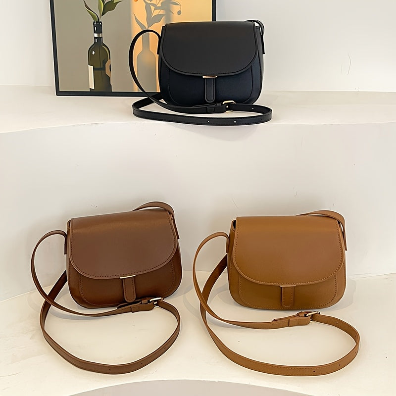 Black Mini Square Bag Crossbody Shoulder Bag Fashion Small PU Bag