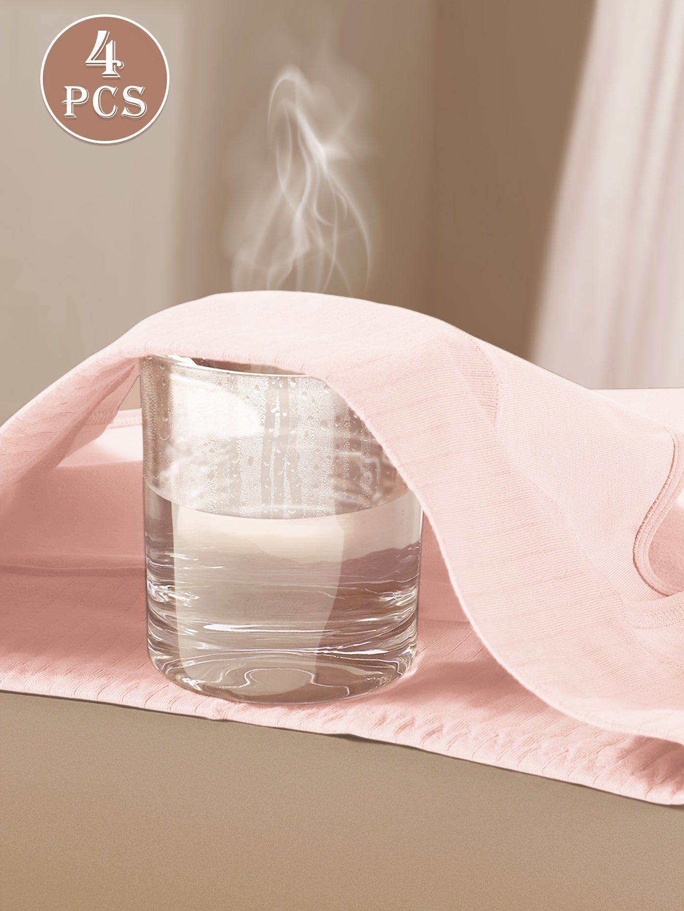 Women's Cotton Briefs Set 4 Pieces Breathable Stretchy Solid Color Underwear