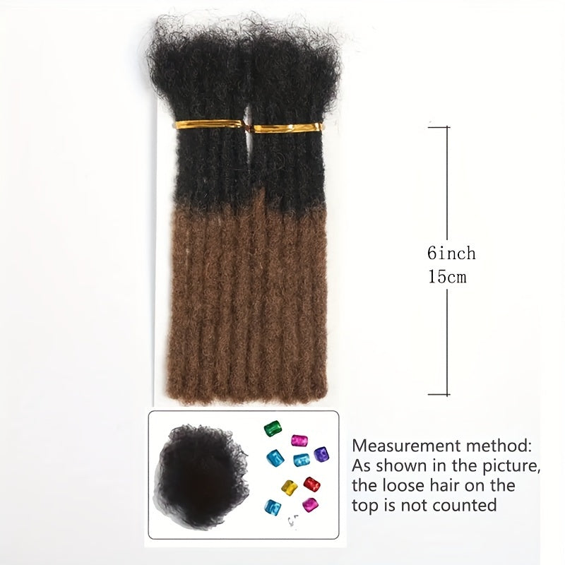 Men's Dreadlock Extensions 0.4cm 10 Strands Human Hair Braids