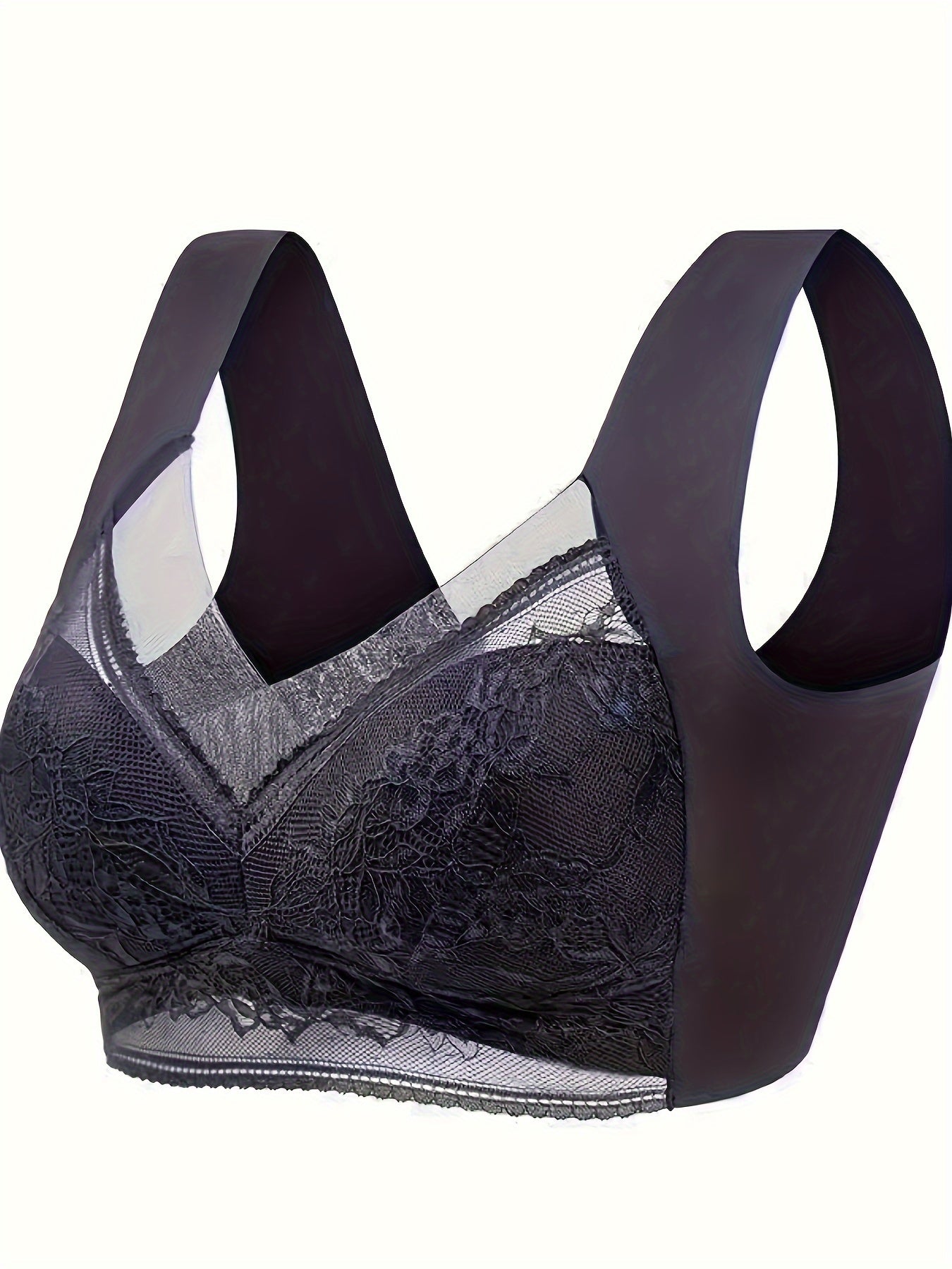 Women's Seamless One-Piece Bra with No Rims, Back Support, and Breast Binding