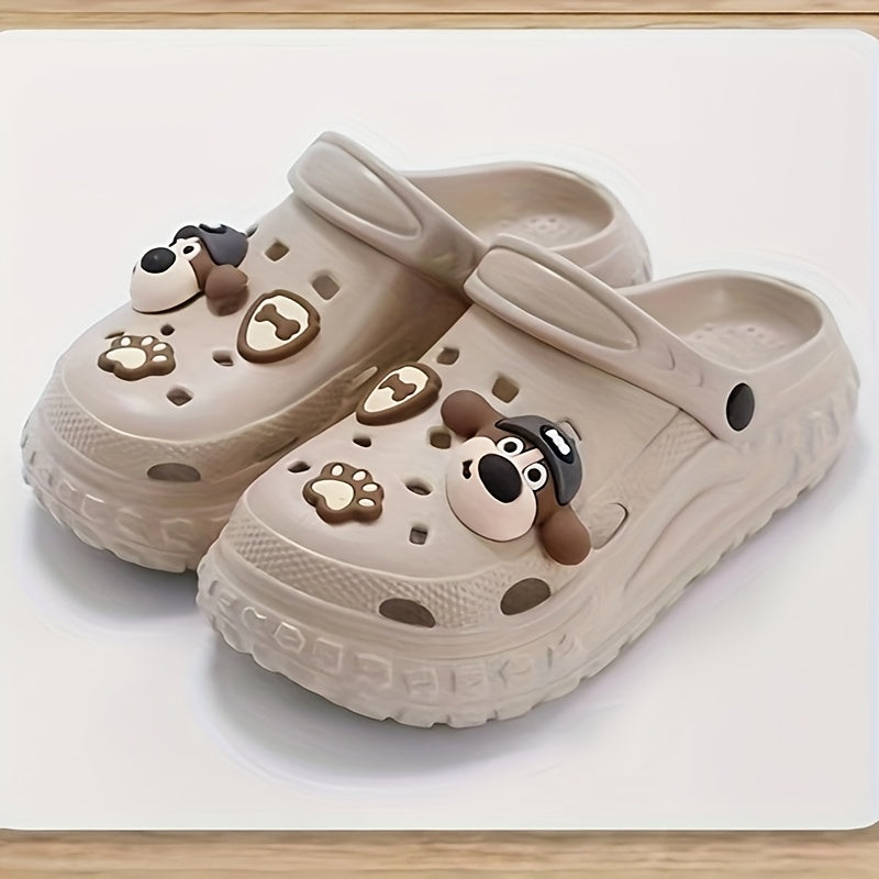 Women's Breathable EVA Slip-On Sandals with Cartoon Dog Design for Indoor Outdoor