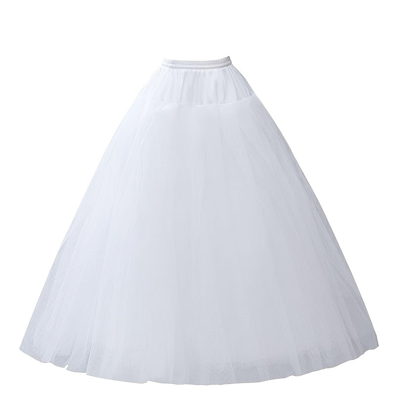 Women's Petticoat for Wedding Gowns 4-Tier Crinoline Underskirt Polyester Bridal Accessory