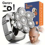 Afeitadora eléctrica con 7 hojas flotantes, recargable por USB, portátil, regalo