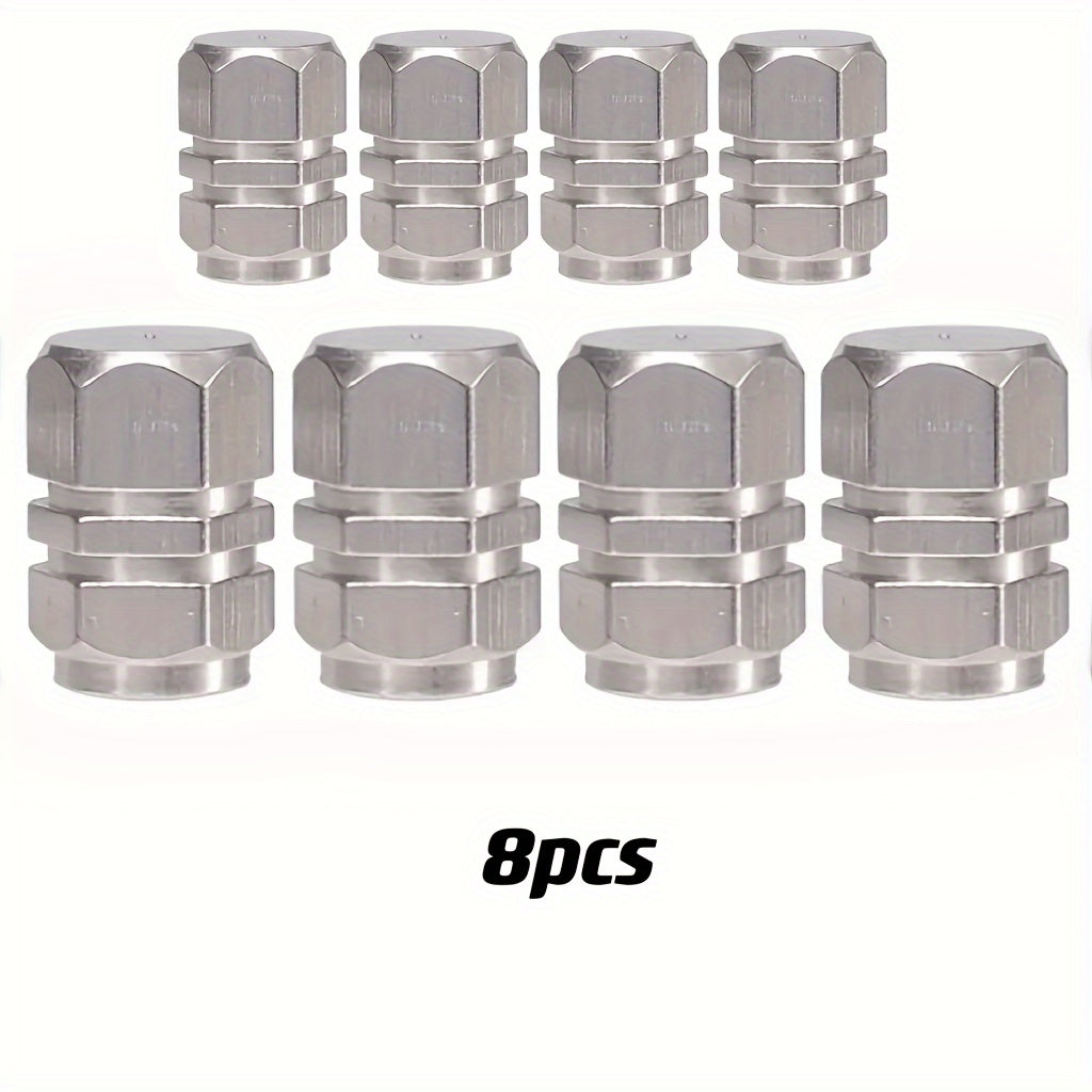 Durable Aluminum Tire Valve Caps 4/8/12 pcs Dustproof Easy to Install