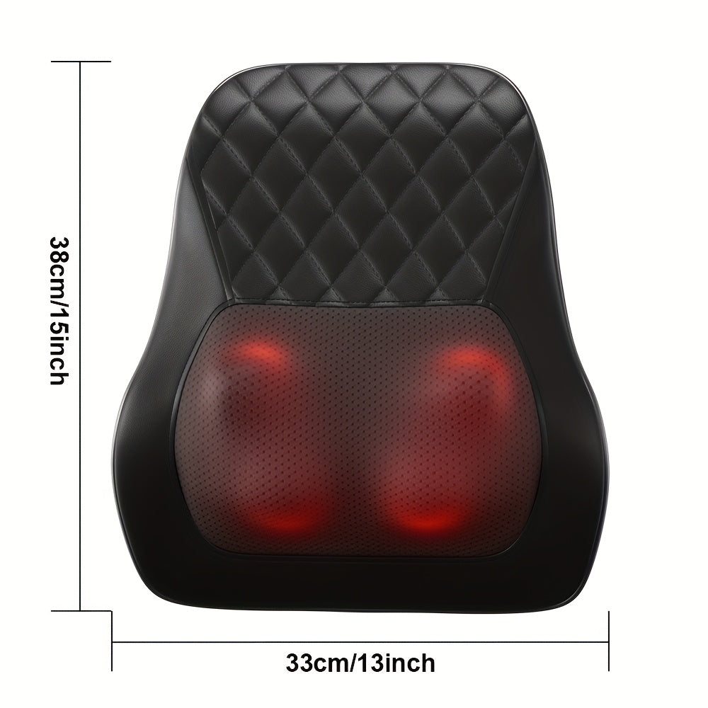 3D Kneading Massage Pillow with Heat USB Rechargeable Polyester Back Neck Shoulder Leg Massager Family Grade