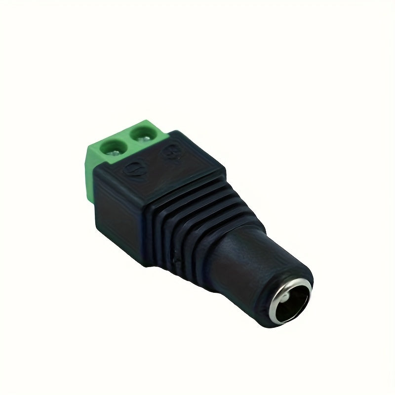 5 Pieces Male Female DC Power Connector Plug Adapter 5.5mm x 2.1mm for LED and CCTV