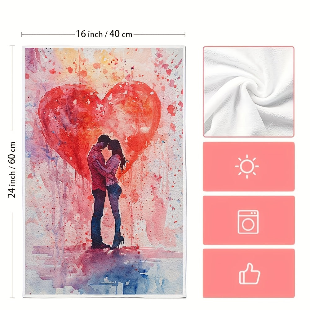 Пара мягких кухонных полотенец 40x40 см, впитывающих, для рук и посуды, праздничный декор